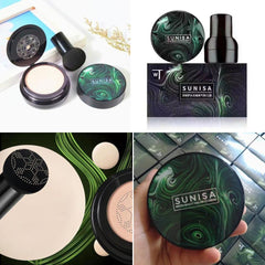 SUNISA 3-in-1 Air Cushion CC & BB Cream | Waterproof Moisturizing Foundation with Sponge