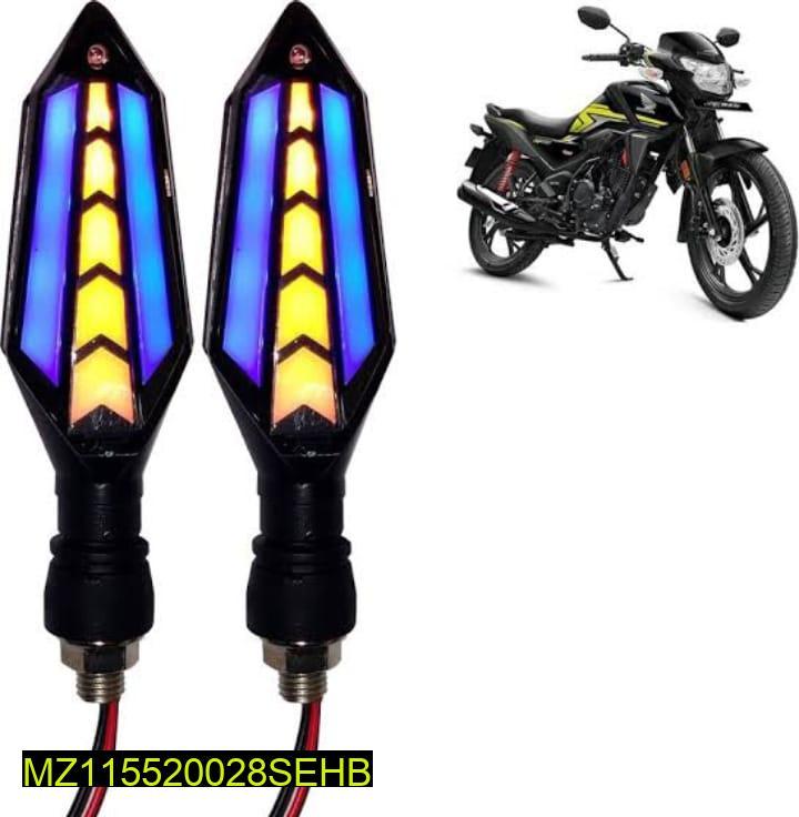 Premium Quality Turn Signals for Bikes Yellow Blue ABS