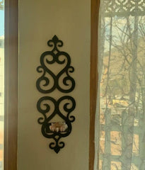 Modern Black Wall Shelves Set of 2 Decorative Wall Art 14"