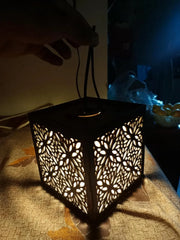 Modern Floral Ceiling Lamp Black Golden Glow
