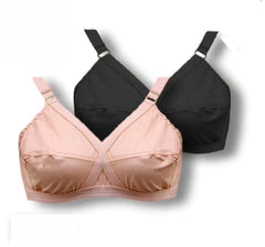 Premium Cotton Bra Set Black Steel Hooks Daily Wear
