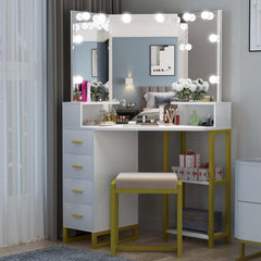 Rechargeable Vanity Mirror LED Lights Off-White