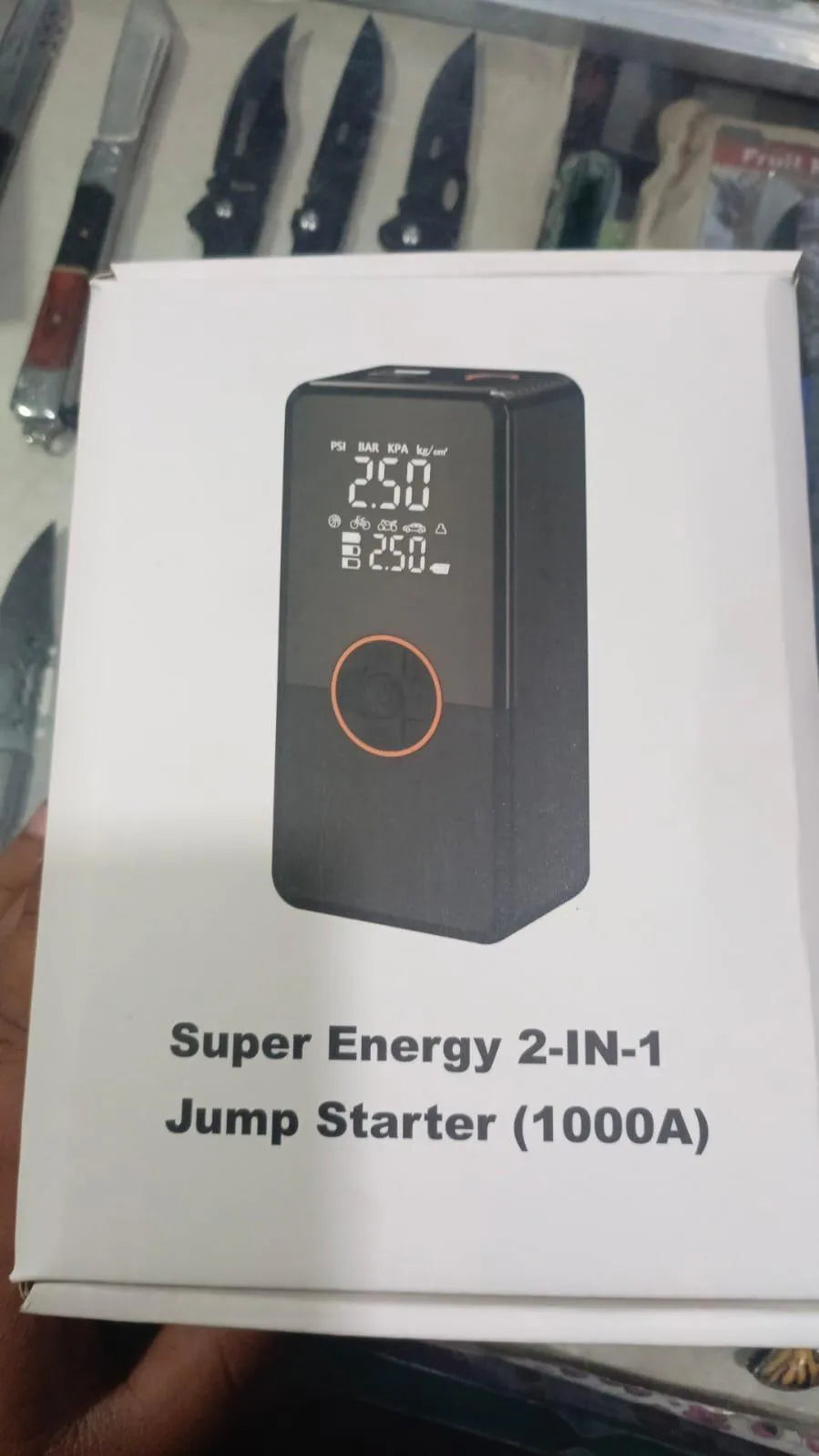 Digital Tire Pressure Inflator Black 4x3x2 Inch ABS