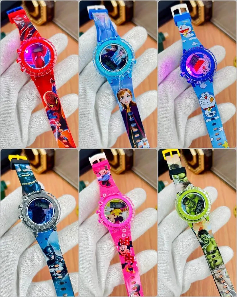 Kids Digital Watch Spider-Man Elsa Doraemon Batman Minnie Mouse Hulk 3-5Y