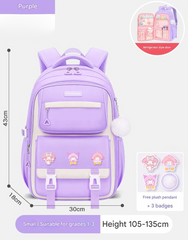 Premium School Bag | Waterproof Backpack | 43cm x 30cm | Spacious & Durable | For Students up to Grade 5 | Blue
