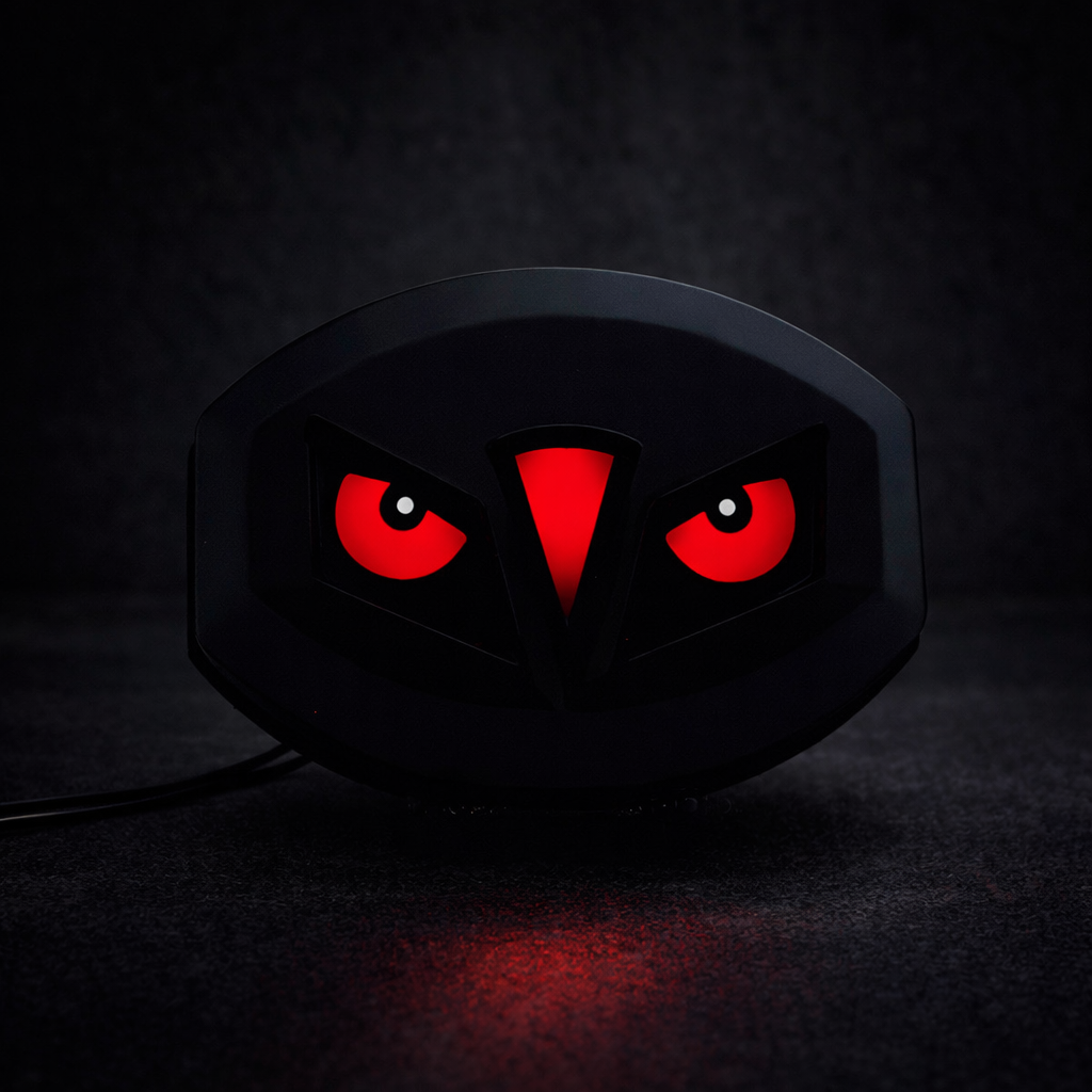 Premium Devil Eye Bike Backlight – Universal 12V LED Brake Tail Light with Multicolor RGB Dynamic Flash for 125cc Motorcycles (Random Color)