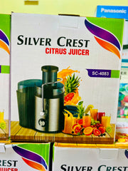 Silver Crest Fruit Juicer With Two Speed Settings I And II For Efficient Juicing Of Various Fruits And Durable Daily Home Use Design