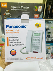 Panasonic KX PX612CID Corded Phone Music On Hold Green Backlight Jumbo LCD Display 32 Digit PABX Exit Code Speakerphone 250 Entries