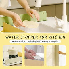Green Silicone Sink Splash Guard for Kitchen Dishes