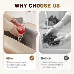 Green Silicone Sink Splash Guard for Kitchen Dishes