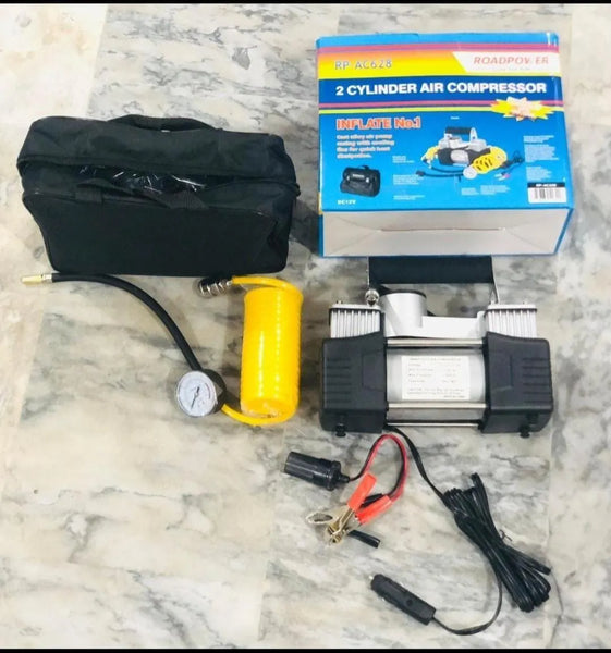 12v Air Compressor for Car Tires Black