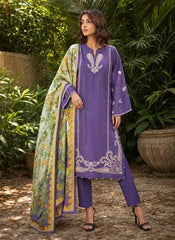 Zimale 3 Pcs Stitched Women's Embroidered Lawn Suit