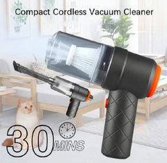 Portable Car Vacuum Black 6" ABS Dust Remover