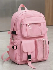 Casual Backpack with transparent pocket
