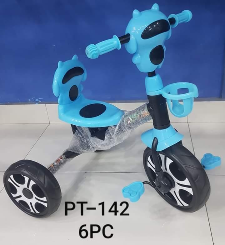 Blue Animal-Themed Tricycle for Kids 2-5 Years
