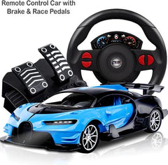 Realistic RC Car Blue Black Racing Toy for Kids
