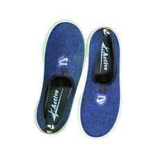 Women's Blue Rexine Slip-On Casual Pumps Size 8