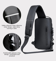 Black Multifunction Anti-Theft USB Charging Crossbody Shoulder Bag | Stylish, Secure & Travel-Ready
