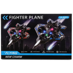 Premium RC Fighter Plane 2.4 GHz | Remote Control Foam Airplane Toy with Lights & 3D Stunt Glider