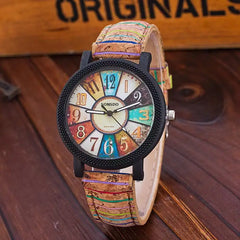 AliExpress New Large Turntable Theme Quartz Watch Wood Grain Belt Casual Style Men's Watch