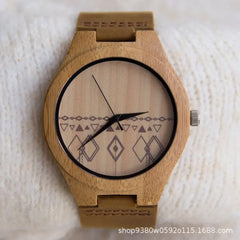 Classic Wooden Belt Watch for Men Women Brown