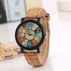 AliExpress New Large Turntable Theme Quartz Watch Wood Grain Belt Casual Style Men's Watch