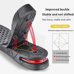 3 Layer Height Increase Insoles – Adjustable 3 cm to 7 cm | Soft, Comfortable & Shock-Absorbing | Elevator Shoe Inserts for Men & Women