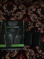 New Portable Black Walkie Talkie Pair With Batteries – Battery Operated