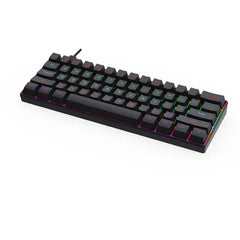 61-Key Mechanical Keyboard with Detachable Keycaps, Plug-In Feel, Computer Desktop Office Universal Green Axis Feel