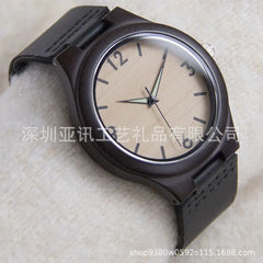 Classic Wooden Belt Watch for Men Women Brown