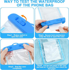 Universal Mobile Phone Transparent Waterproof Bag Three-Layer Sealed Drifting Beach Fishing Underwater 6 inch Swimming Dry Bag