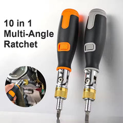 Ratchet Corner 10 in 1 Screwdriver Set New Portable Hidden Bit Combination Multifunction Screwdriver