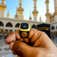 I Qibla Smart Tasbih Ring A New Digital Tasbeeh Ring Smart Ring Lite with Tally Counter Prayer Time Vibration Reminder and Waterproof Design for Muslim Zikr