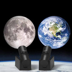 2 in 1 Rechargeable LED Portable Earth Moon Lamp Projector Night Light Set for Bedroom Living Room Wall
