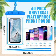 Universal Mobile Phone Transparent Waterproof Bag Three-Layer Sealed Drifting Beach Fishing Underwater 6 inch Swimming Dry Bag