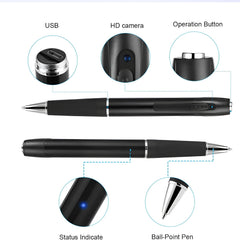 V8 HD 1080P Camera Pen with Voice Recording Video Photo Capture USB Rechargeable Ballpoint Pen