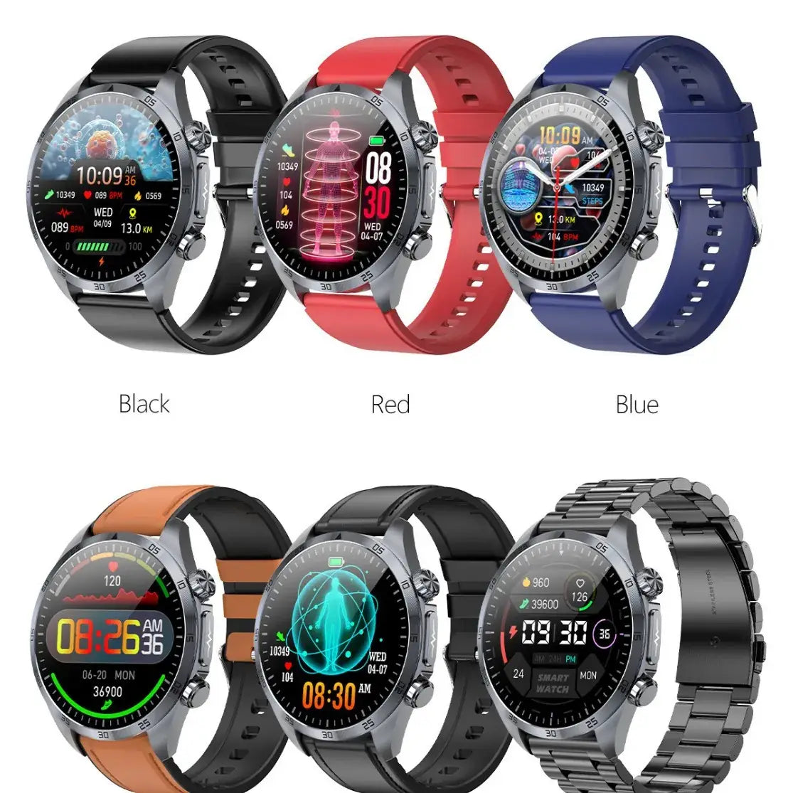 Smart Watch with Heart Rate & Body Temp Tracker