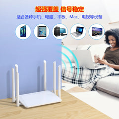 White 3-Antenna Wireless Router for Home Office