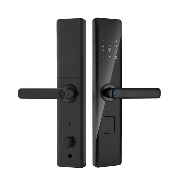 New Smart Lock for Home Use, Smart Door Lock with Fingerprint and Password, Entry Door Lock, Swipe Card Door Lock for Apartments and Hotels, Electronic Lock