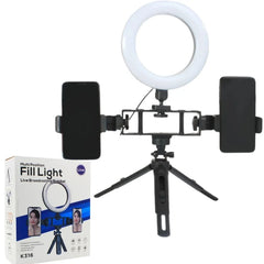 6-Inch Multi-Position Fill Light | Selfie Ring Light with Tripod Stand & Phone Holder | USB Powered | Multicolor
