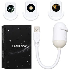 Galaxy Starry Sky Lamp Box | 2-in-1 Projector Night Light with 3  Projection Lenses | Built-in Night Light