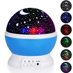 Star Master Projector Night Lamp | 360° Rotating LED Moon & Starry Sky Projector | USB & Battery Operated | Portable Night Light | Random Color