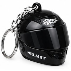 Mini Motorcycle Helmet Keychain with LED | Full Face Helmet Pendant with Movable Visor | Bike, Car & Backpack Key Ring | Random Color